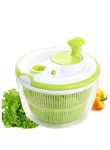 Dryer Salad Spinner 5L &acirc;&euro;&ldquo; Lettuce Spinner with Lid Lock, Rotary Handle, Quick Dry Off for Vegetables, Quick Food Prep, Kitchen Rotate for Efficient Drying