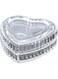 Crystal Glass Heart-Shaped Storage Box Embossed Jewelry Box Candy Box with Lid