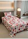 Single size Cotton Blend Flat Bedsheet Set 144 Thread Count Polka Dot Design 130x240 cm