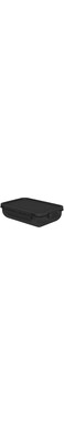 OU Rectangular Bicolor Hermetic Lunch Box, 650 ml Capacity, Black