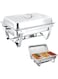 Chafing Dish Buffet Set 11L Catering Server Chafer Food Warmer, Stainless Steel Buffet Stove with 3pcs 1/3 Size Food Pans Lid Serving Dishes for Restaurant Party Wedding Hotel Chef Buffet Heater