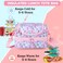 VASCHY Lunch Box Bag Kids, Insulated Two Compartments Bento Cooler Bags for Girls w Shoulder Strap for School,Daycare,Kindergarten,Picnic Pink Butterfly