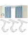 NALACAL Heavy Duty Metal Curtain Pole Brackets, 3Pcs White Curtain Rod Holders for 25mm-28mm Poles, Single Curtain Pole Holder Set for Wall Mounting