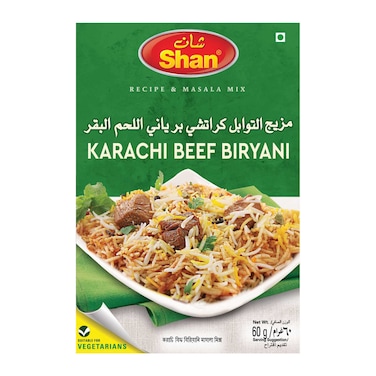 Shan Karachi Beef Biryani Recipe And Seasoning Mix 75g