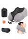 Travel Pillow Kit Comfortable &amp; Breathable Memory Foam Neck Pillow with 3D Sleep Mask Earplugs and Luxury Bag