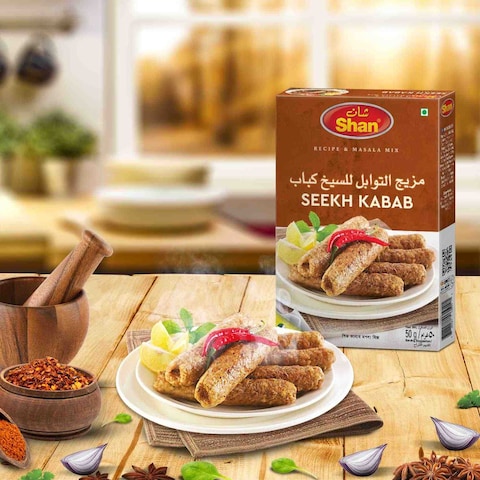 Shan Seekh Kabab BBQ Blend Recipe And Seasoning Mix 50g