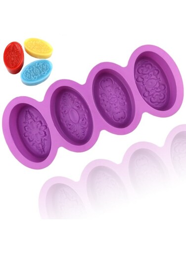 Retro Flower Pattern Silicone Soap Mold DIY Handmade Aromatherapy Candle Soap Making Mould Chocolate Dessert Cake Tools