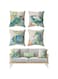 Azonee Ocean Beach Throw Pillow Covers, Nautical Pillow Covers 18x18 Inch Set of 4, Summer Theme Sea Turtle Seahorse Sea Fish Sea Crab Decor Square Pillowcase for Patio Couch Sofa