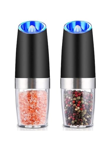 Autmatic Salt Pepper Grinder, 2pcs Electric Sichuan Pepper Mills, Black White Pepper Sea Salt Muller Rose Salt Coarse Salt Grinding Millers Seasoning Kitchen Tools for Cooking Restaurants