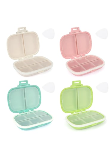 8 Compartment Travel Pill Case, Small Medicine Organizer for Pocket or Purse