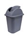 35LTR Swing Lid Garbage Bin - Durable PP Plastic Rectangular Trash Can with Odor Control &amp; Garbage Bag Ring for Home &amp; Outdoor Use
