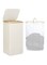 TAME Laundry Basket with Lid, 110L Large Laundry Hamper with Handle and Lid, Clothes Hampers for Laundry, Collapsible Clothes Bag Laundry Hamper for Bedroom, Bathroom, Dorm, Laundry Room (Beige)
