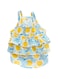 Summer Floral Dog Dress Dog Skirt Breathable Dog Outfits for Small Medium Dogs Pet Doggie Puppy Dress Spring Summer (Blue Yellow, L)