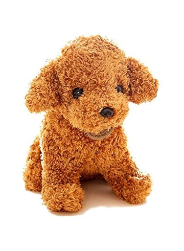 Fitto Brown Puppy Doll Plush Toy &ndash; Soft &amp; Cuddly Stuffed Animal, 10-inch Adorable Brown Dog Plush for Kids, Toddlers, &amp; Adults &ndash; for Birthdays, Holidays, and Baby Showers