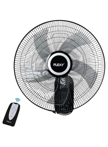 FLEXY&reg; 16 Inch Wall-Mounted Electric Fan With Remote And Timer   For Home, Office, Dorms, Gyms And Grow Tents   180 Degree Oscillating 3 Speeds Metal Wall Fan   With Wall Mount