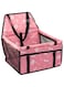 TOMVAES Pet Car Booster Seat, Oxford Breathable Dog Car Seat, Portable &amp; Washable Travel Carrier Cage with Seat Belt for Dog, Cat or Other Small Pet, 40 * 37 * 22cm, Pink