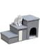 TOMVAES 3-Step Foldable Storage Indoor Dog Steps, Pet Steps for High Bed Sofa, Non-Slip Dog Stairs Step with Storage Box and Scratcher for Puppy/Cats, Hold Up to 65 lbs