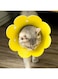 Flower Shape Pet Recovery Collar Soft Pet Cone Collars (Yellow, M)