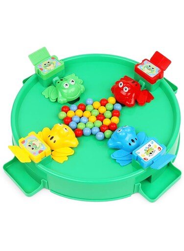 Toyzone Frog Eat Beans Game-4 Players-61038   Eat The Beans   Hungry Frog Game for Kids   Multiplayer Games   Game for Players   Board Game