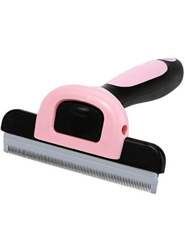 Pet Grooming Brush, Professional Deshedding Tool 100mm Stainless Steel Blade Reduces Shedding