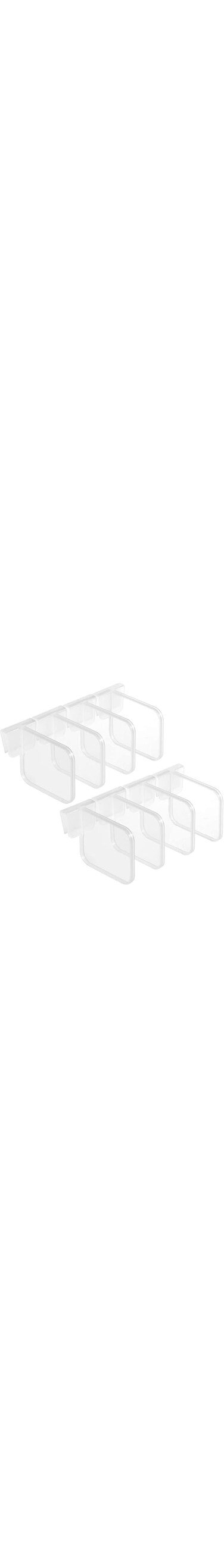 8Pcs Plastic Refrigerator Dividers Organizer Adjustable Snap-on Storage Box Refrigerator Pantry Grid Dividers Separator Tidy Organizer for Home Kitchen Office Supplies, Clear