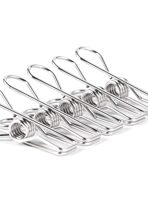 AoHu Heavy Duty Clothes Pins for Hanging Clothes, Stainless Steel Clothespins for Landry, Metal Clothes Clips, Clothes Pegs