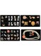 Aputue Jewelry Display Tray, 4 PCS Stackable Velvet Jewelry Tray with Drawers, Detachable and Ddjustable Jewelry Organizer Trays, Multi-purpose Jewelry Storage Display, Jewelry Trays for Drawers