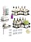 BPA 5 Pack Corner Shower Caddy, Stainless Steel Shower Organizer Shelf with Soap Holder, Bottle Holder &amp; Hook Wall-Mounted Shower Shelves with 16 Hooks, Bathroom Shower Rack (Black)