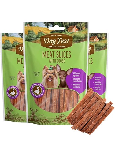 Dog fest slices with goose for small breeds 55g