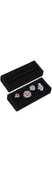 Valyria 2 Slots Velvet Small Ring Organizer Set of 2 Earrings Trays Showcase Display Storage Insert Holder for Jewelry Box, Drawer, Dresser