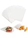 GMQG Recyclable and biodegradable, oil and grease proof white paper bags, sandwich bags, food packaging for baked goods, snacks, lunch (16 x 11 x 4 cm, 100, Piece)
