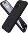 Muzz IPhone 16 Plus Case 6.7 Inch, Slim Liquid Silicone 3 Layers Full Covered Soft Gel Rubber Phone Case Protective Cover, Black (iPhone 16 Plus)
