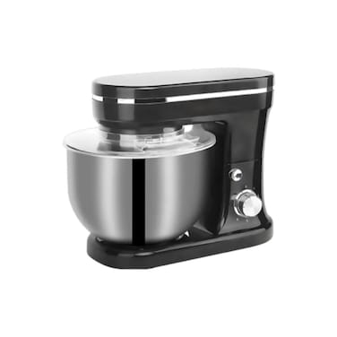 1200W Electric Stand Mixer, 5L Large Capacity with 6-Speed Control &amp; 3 Attachments - Black