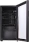 88L Glass Door Refrigerator for Countertop or Cabinets, Direct Cold with Frost, LED Light and Key Lock, (RB-88HC-JC) All Black Edition
