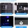88L Glass Door Refrigerator for Countertop or Cabinets, Direct Cold with Frost, LED Light and Key Lock, (RB-88HC-JC) All Black Edition
