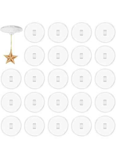 TERRIFI 100Pcs Self-Adhesive Hook Heavy Duty Wall Hooks Without Drilling Clear Stick Hooks for Kitchen Bathroom Wall Door Ceiling to Hang