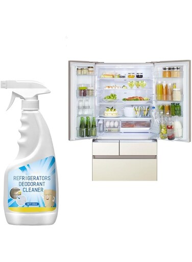 Refrigerator Cleaning Freshener Spray, Multifunctional Large Capacity Refrigerator Cleaner, Refrigerator Deodorant Cleaner, 4 oz Fridge and Freezer CLeaning Spray, for Cleaning Inside Refrigerator