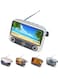 DAB/DAB+ FM Digital Radio Portable Mini Retro TV FM Radio with Bluetooth 5.0 Phone Holder and Loudspeakers Home Theatre Party Music Player