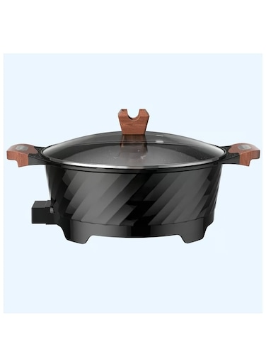 Radiotronics 9 in 1 10L 1800W electric cook pot with wooden handles & knob.