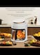 Glass Air Fryer,1100W 4.2Qt Smart Compact Air Fryers,360&deg; Viewing Window,3d Three-Dimensional Hot Air Circulation Evenly ,Cooks Quickly ,Black
