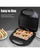 Breakfast Machine, Mini Sandwich Maker, Electric Baking Maker with Handle 750W Double Sided Steak Maker for Steak Sandwich Bread, Cooking Grilled Cheese