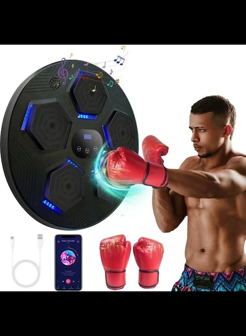 Boxing Machine for Home Workouts Fitness Boxing Machine with Music Playback, Workout Playlist, for Adults