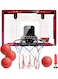 Indoor, Out Door Basketball Hoop, Mini Hoops, Mini Basketball Hoop with 4 Balls &amp;Electronic Scoreboard LED Light Mini Hoop with Electronic Scoreboard for Kids