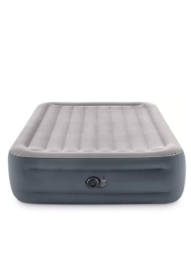 Dura-Beam Plus Essential Rest Air Mattress: Fiber-Tech &ndash; Queen Size &ndash; Built-in Electric Pump &ndash; 18in Bed Height &ndash; 600lb Weight Capacity.