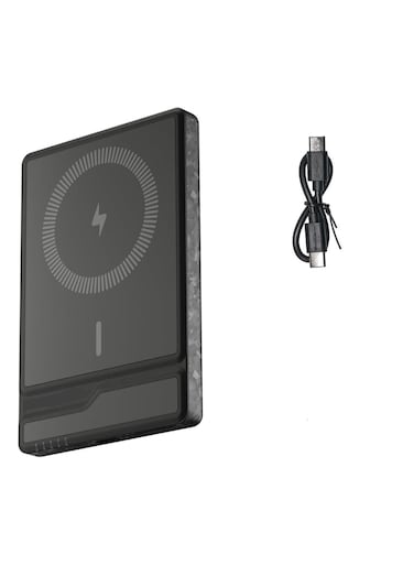 Magnetic Wireless Charging Power Bank, 5000mAh QC PD Wired USB-C Fast Charging, Ultra-Slim, Lightweight Compatible with iPhone 15/15 Plus/15 Pro/15 Pro Max 14/13, Samsung Galaxy