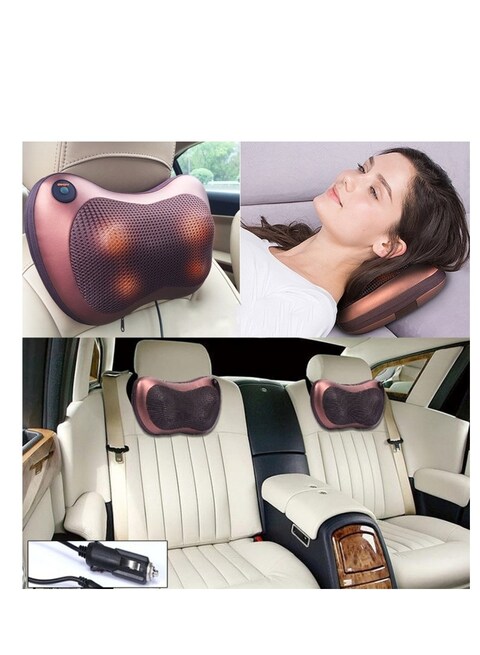 Multifunctional Portable Onboard 4 Heated Rollers Car Home Massage Pillow