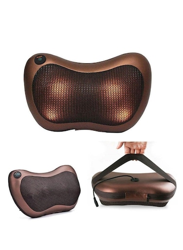 Multifunctional Portable Onboard 4 Heated Rollers Car Home Massage Pillow