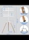 Tripod TV Stand, Tripod Easel TV Stand for 32-65 inch LED LCD Flat Curved Screen, Height-Adjustable Studio TV Display Stand with 140&deg; Swivel for Living Room, Bedroom, or Corner TV Stand