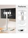 VESA 400x400 mm, White Floor TV Stand for TV Screen with Swivel and Height Adjustable, Metal Base Supports Up to 88 pounds