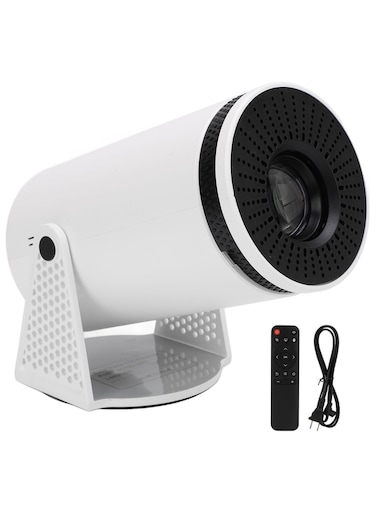 Radiotronics Smart Small Projector, 4K 1080P HD Portable Home Video Projector, 5G WiFi6 BT 5.3, Auto Correction, 270° Rotatable, with 5G+2.4G 6, for Android 11.0 (US Plug 100‑240V)